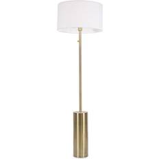 ValueLights Lexy Antique Brass/White Floor Lamp 150cm