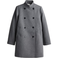 Elastan/Lycra/Spandex Oberbekleidung H&M Double-Breasted Coat - Gray