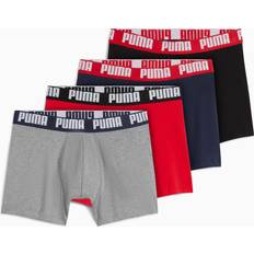 Puma Multicolor Ropa interior de hombre Puma Basic Boxer 4P ECO - Rot