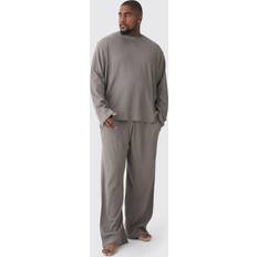 5XL Pyjamat boohooMAN Mens Loungewear T-Shirt & Jogginghose - Grau