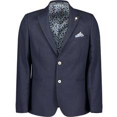 Hombre - Lino Chaquetas Italian Cotton & Linen Blend Blazer - Navy