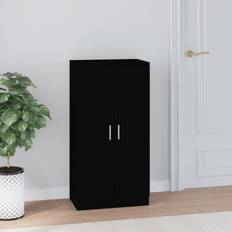 vidaXL Black Engineered Wood Cabinet 55x35x108 cm Shoe Rack