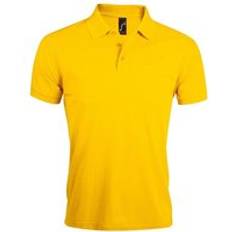 Gold Polo Shirts Prime Pique Plain Short Sleeve Polo Shirt - Gold