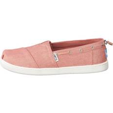 Mocassins Toms Coral Pink Shimmer Canvas Slip-On Shoes