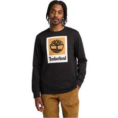 Timberland T-shirts Timberland Stack Logo Colored Long Sleeve Tee - Black