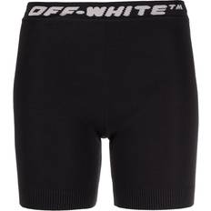 Off-White Women Shorts Off-White Logo Band Shorts - Off-White/Black