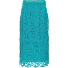 Dolce & Gabbana Blue Skirts Dolce & Gabbana Lace Skirt Gonne Celeste Donna Light Blue