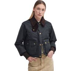 Barbour Cropped Beadnell Wax Jacket - Women's Sage/Ancient