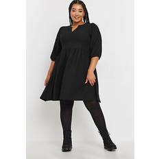 Leather Dresses Yours Black Textured Smock Dress - Women's Plus Size