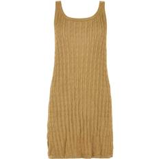 Prada Short Dresses Prada Gold Lame Mini Dress