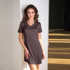 Lady Avenue Silk Jersey Nightgown w.Sleeve -