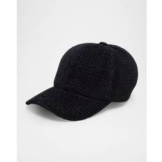 Balmain Men Accessories Balmain Velvet Monogram Baseball Cap - Black