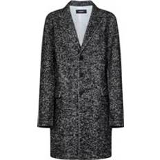 DSquared2 Dame Overtøj DSquared2 Chevron Uldfrakke Uld - Sort
