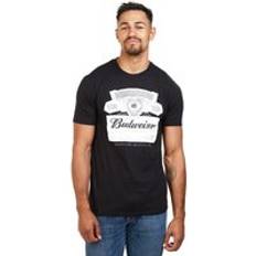 Budweiser Label Mens T-shirt - Black
