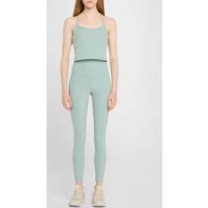 Yoga Tanktops Beyond Yoga Space-dye Slim Racerback Cropped Tank - Minty Slate Heather