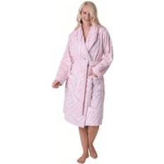 Pink - Women Robes Camille Luxurious Supersoft Printed Bathrobe - Pink