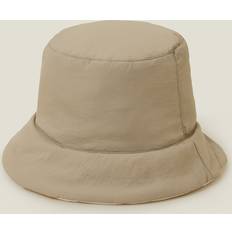 Grey - Women Hats Accessorize Reversible Quilted Nylon Bucket Hat - Natural, Women's