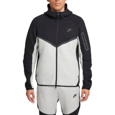 Nike Tech Men's Full Zip Windrunner Hoodie - Black/Dark Grey Heather