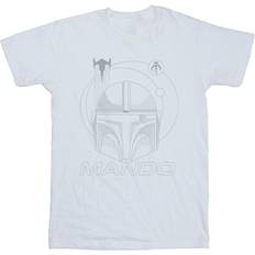 Star Wars The Mandalorian Rings Helmet T-Shirt - White
