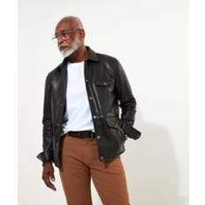 Joe Browns Men Outerwear Joe Browns Classic Leather Jacket - Black