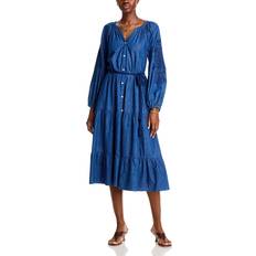 Tommy Bahama Indigo Cove Embroidered Midi Dress - Dark Sky Wash