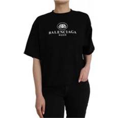 Balenciaga Tøj Balenciaga Logo T-shirt Med Rund Hals - Sort