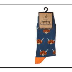 Bamboo - Woman Socks Funky Bamboo Socks - Highland Cow Design