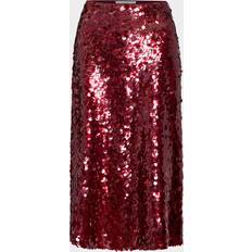 Red Skirts Vince Lucite Straight Sequin Skirt - Ruby Ink