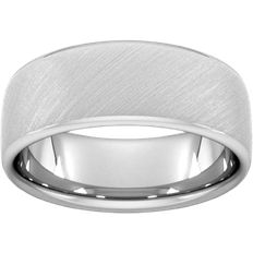 Goldsmiths D Shape Standard Diagonal Wedding Ring 8mm - Platinum