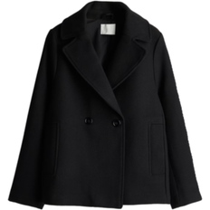 Bekleidung H&M Pea Coat - Black Mottled