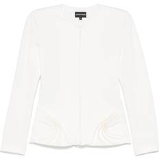 Emporio Armani Jersey Texture Zip Jacket - White