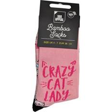 Gold Socks WPL Gifts Crazy Cat Bamboo Socks - UK 4-7