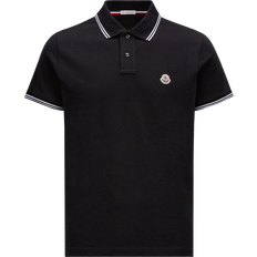 Moncler Polotrøjer Moncler Tipped Short Sleeve Polo Shirt - Black