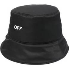 Off-White Hats Off-White Logo Reversible Bucket Hat - Black