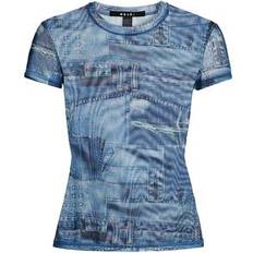 Ksubi Women Tops Ksubi Studio Mesh T-Shirt - Denim