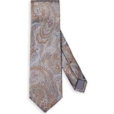 Multicolore Cravates Etón Men's Silk Paisley Jacquard Classic Tie - Grey