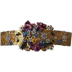 Multicoloured - Women Belts Dolce & Gabbana Floral Crystal Embellished Belt Multicolor