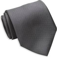 Poliestere Cravatte David Donahue Corded Weave Silk Tie - Charcoal