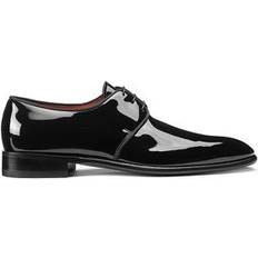 Men - Patent Leather Oxford Santoni Isogram V2-01 Lace Up Dress Shoes