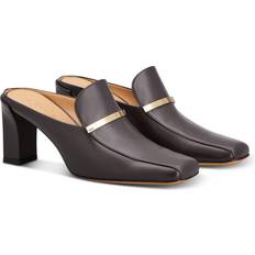 Tod's Tacchi e Décolleté Tod's Square Toe High Heel Mules - Dark Brown