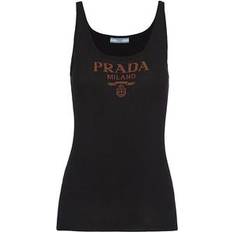 Silkki Topit Prada Silk Tank Top With Logo