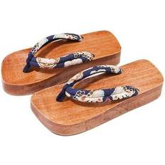 Natural - Women Clogs Accoutermentpertrechos Japanese Style Wooden Clogs - Womens Platform Shoe Geta Sandals