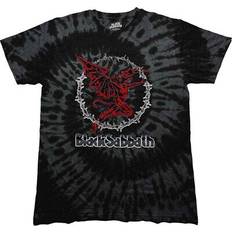 Red - Unisex Tops Black Sabbath Red Henry Tie Dye T Shirt