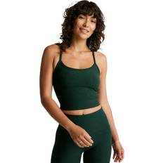 Yoga Camisetas de tirantes Beyond Yoga Spacedye Slim Racerback Cropped Tank - Dark Spruce Green Heather