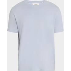 Blåa T-shirts Frame Duo Fold Short Sleeve Tee - Soft Blue