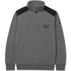 Caterpillar Essential Quarter Zip Sweatshirt - Dark Heather Grey