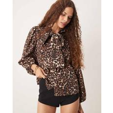 Multicoloured - Women Blouses Sister Jane Lise Leopard Bow Blouse - Brown