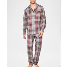 Gray - Men Pajamas Petite Plume Westminster Tartan Pajama Set - Grey