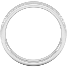 Men - Platinum Rings Goldsmiths D Shape Standard Milgrain Edge Wedding Ring 3mm - Platinum
