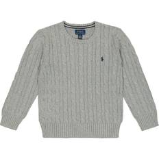 Polo ralph lauren cable knit cotton sweater Polo Ralph Lauren Kid's Cable Knit Cotton Sweater - Grey